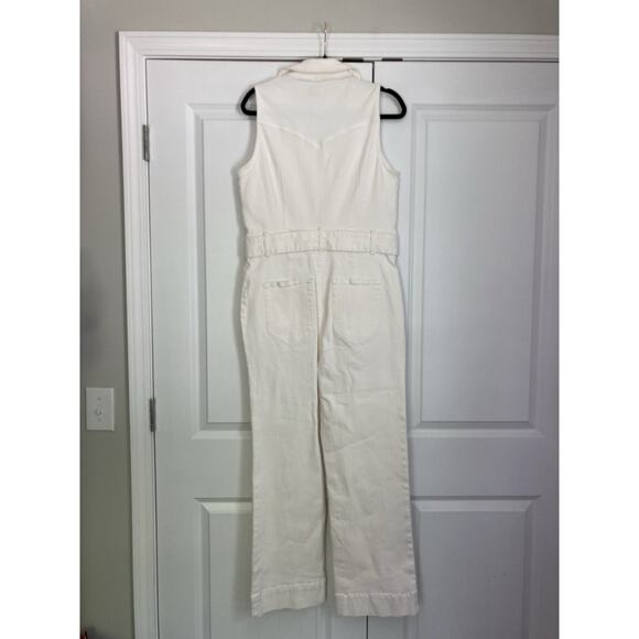 Revole Show Me Your MuMu Jacksonville Cropped Jumpsuit White Womens Size XL - Picture 6 of 9